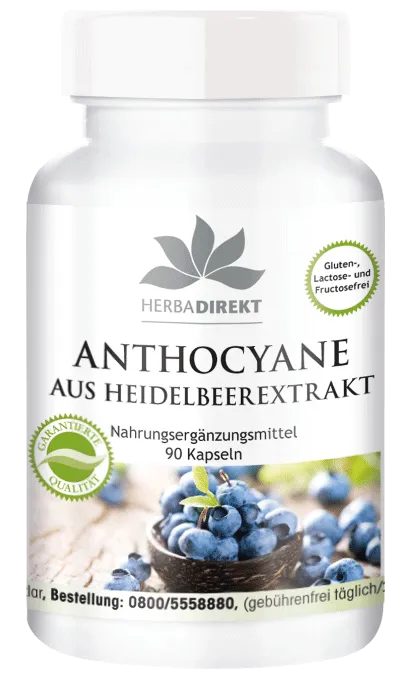 Anthocyanins from bilberry extract