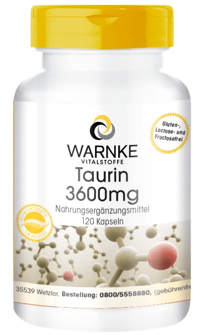 Taurin 3600mg- hochdosiert - 3600mg Taurin pro Tagesdosis-vegan