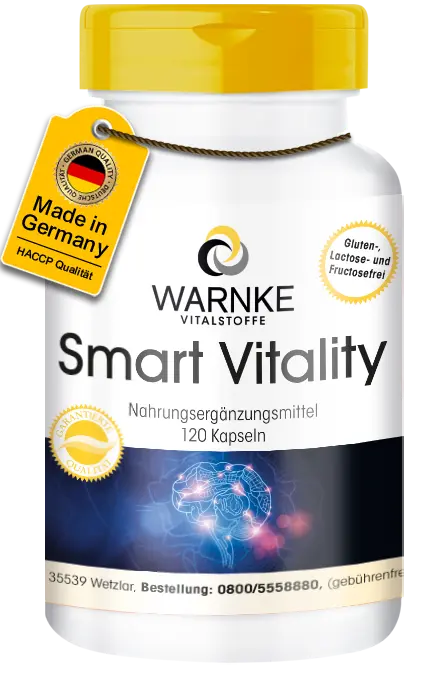 Smart Vitality - 120 Kapseln - mit Folsäure, Taurin, Bacopa Monnieri uvm. | Warnke Vitalstoffe Smart Vitality - 120 Kapseln - mit Folsäure, Taurin, Bacopa Monnieri uvm. | Warnke Vitalstoffe