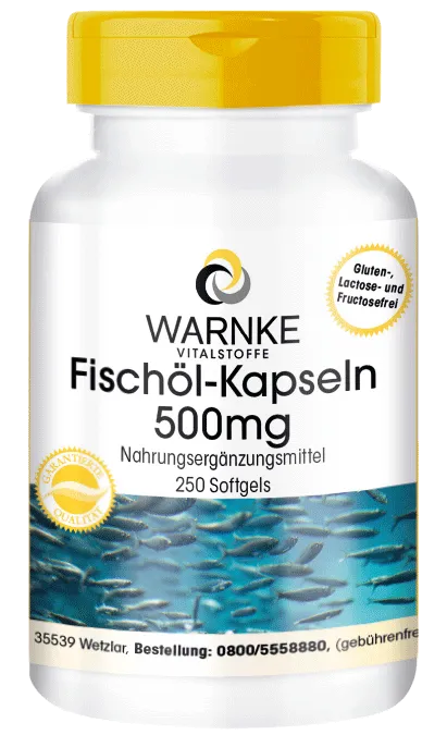 Omega 3 capsules from 500mg fish oil