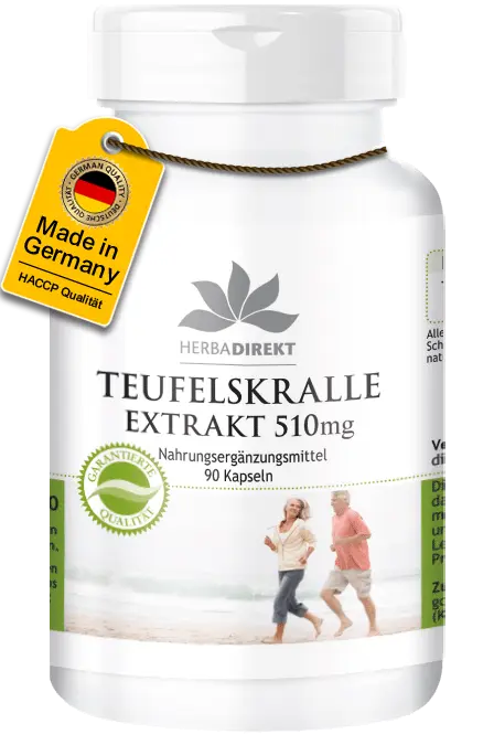 Teufelskralle Extrakt 510mg - 90 Kapseln - Vegan | Warnke Vitalstoffe Teufelskralle Extrakt 510mg - 90 Kapseln - Vegan | Warnke Vitalstoffe