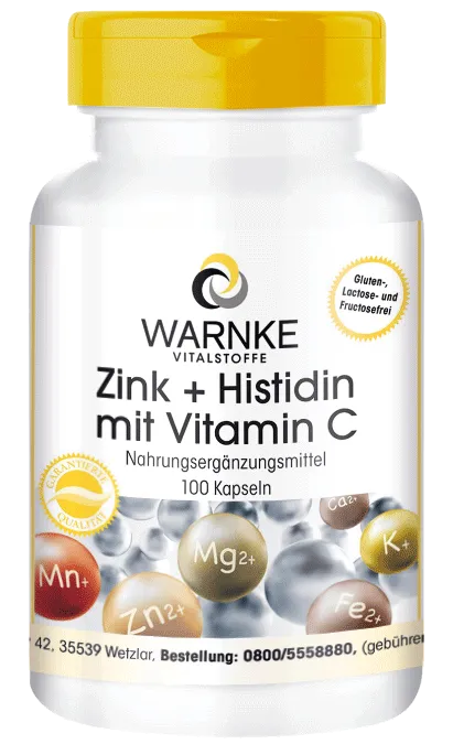 Zink + Histidine met Vitamine C