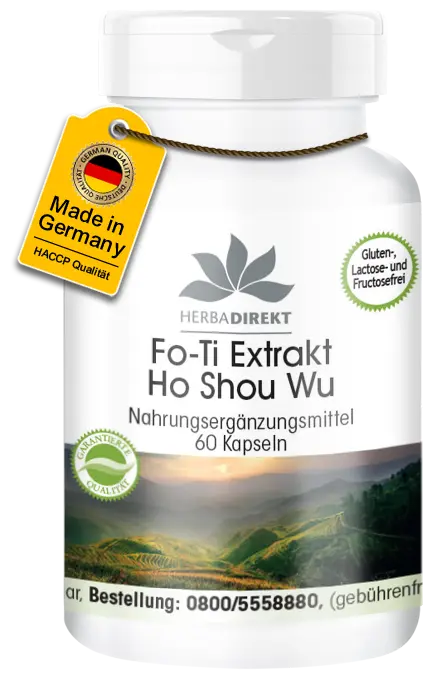 Fo-Ti Extrakt He Shou Wu mit Bioperin® - 60 Kapseln - Hochdosiert & Vegan | Warnke Vitalstoffe Fo-Ti Extrakt He Shou Wu mit Bioperin® - 60 Kapseln - Hochdosiert & Vegan | Warnke Vitalstoffe