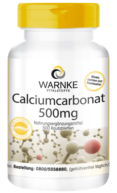 Calcium Carbonate 500mg 500 Chewable Tablets