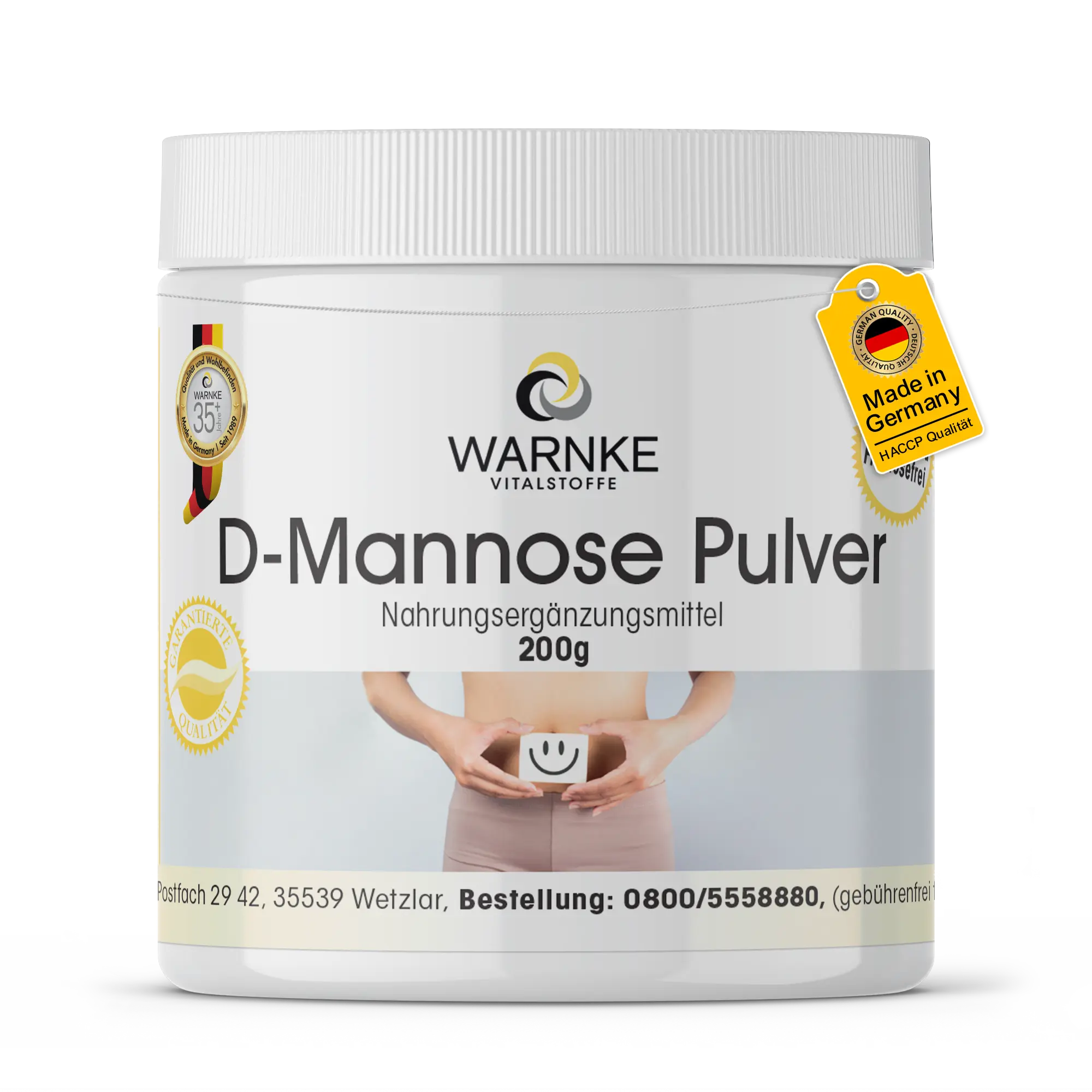 D-Mannose Pulver - 200g - Vegan | Warnke Vitalstoffe