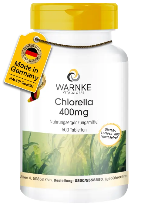 Clorella 400 mg - 500 compresse - Facili da deglutire | Warnke Vitalstoffe