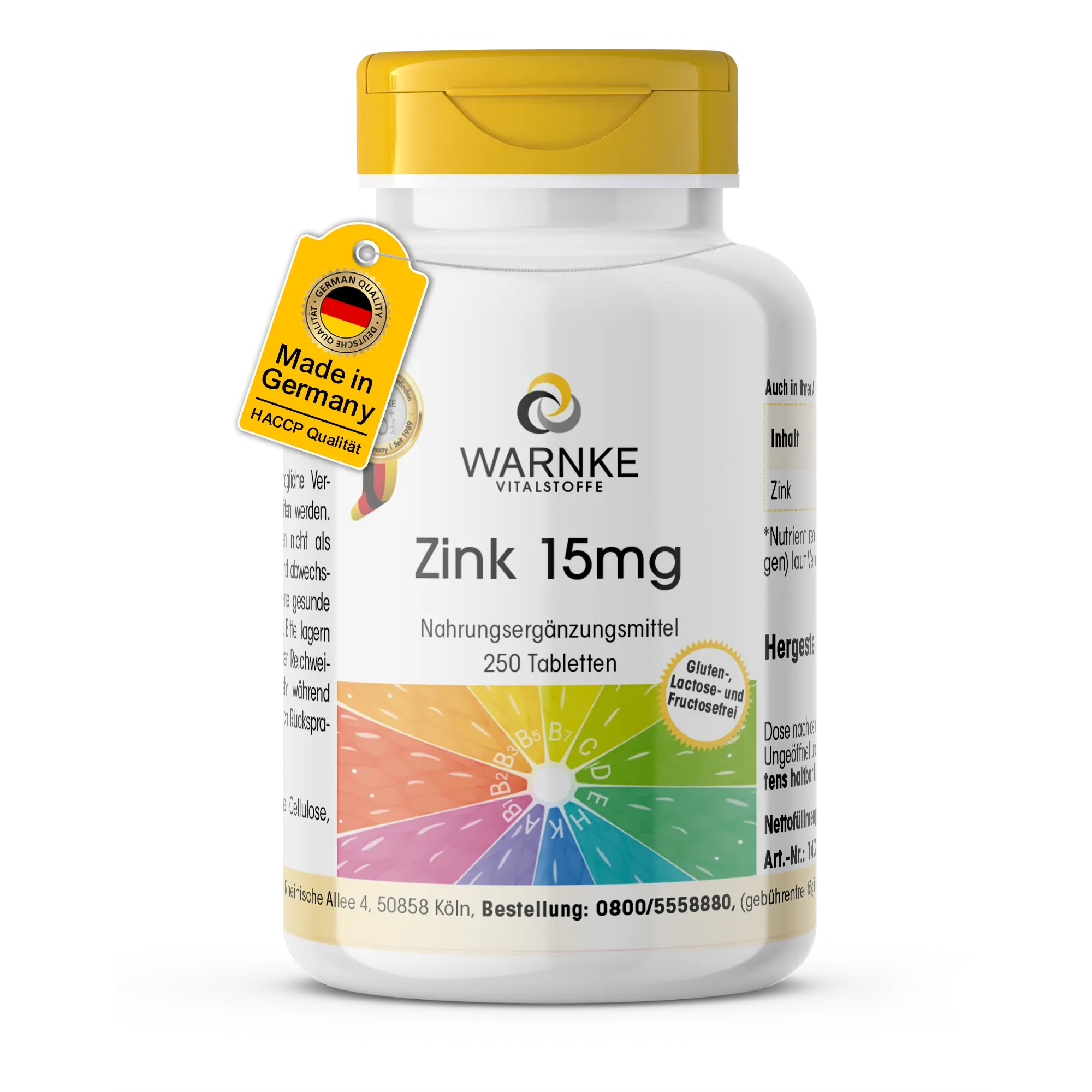 Zinc 15mg 250 Tablets