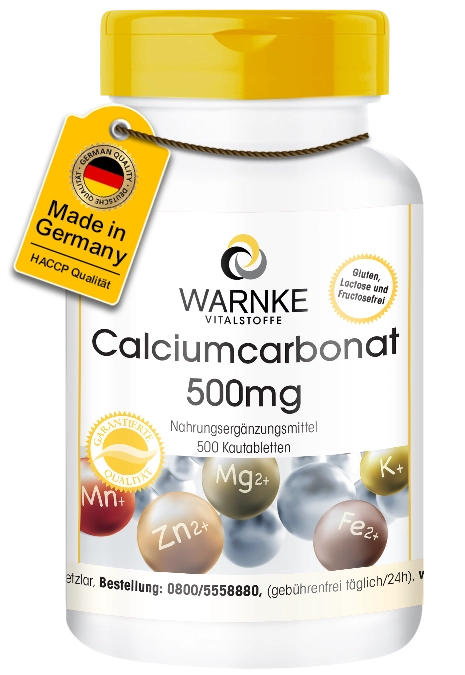 Calciumcarbonat 500mg - 500 Kautabletten