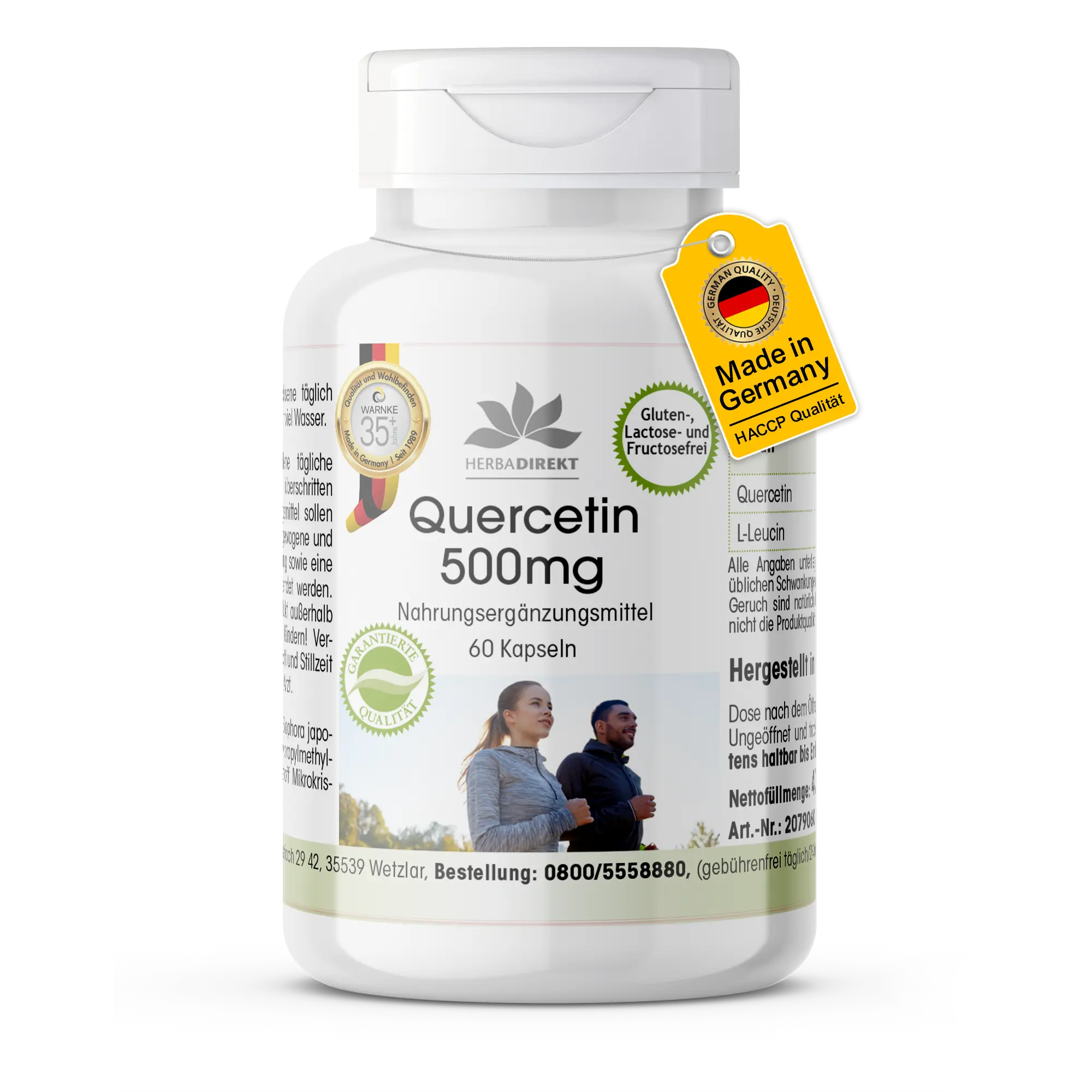 Quercetine 500mg - 60 Capsules | Warnke Vitalstoffe
