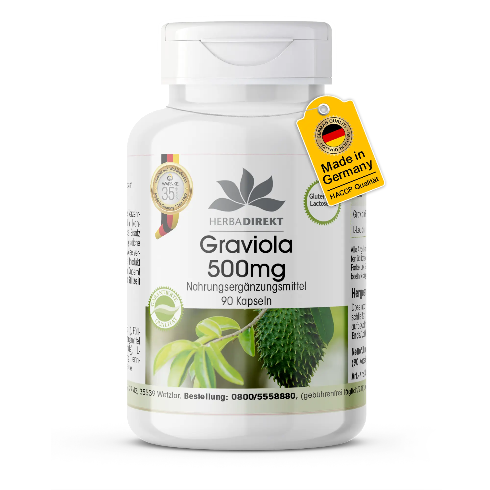 Graviola 500mg - 90 Kapseln | Warnke Vitalstoffe