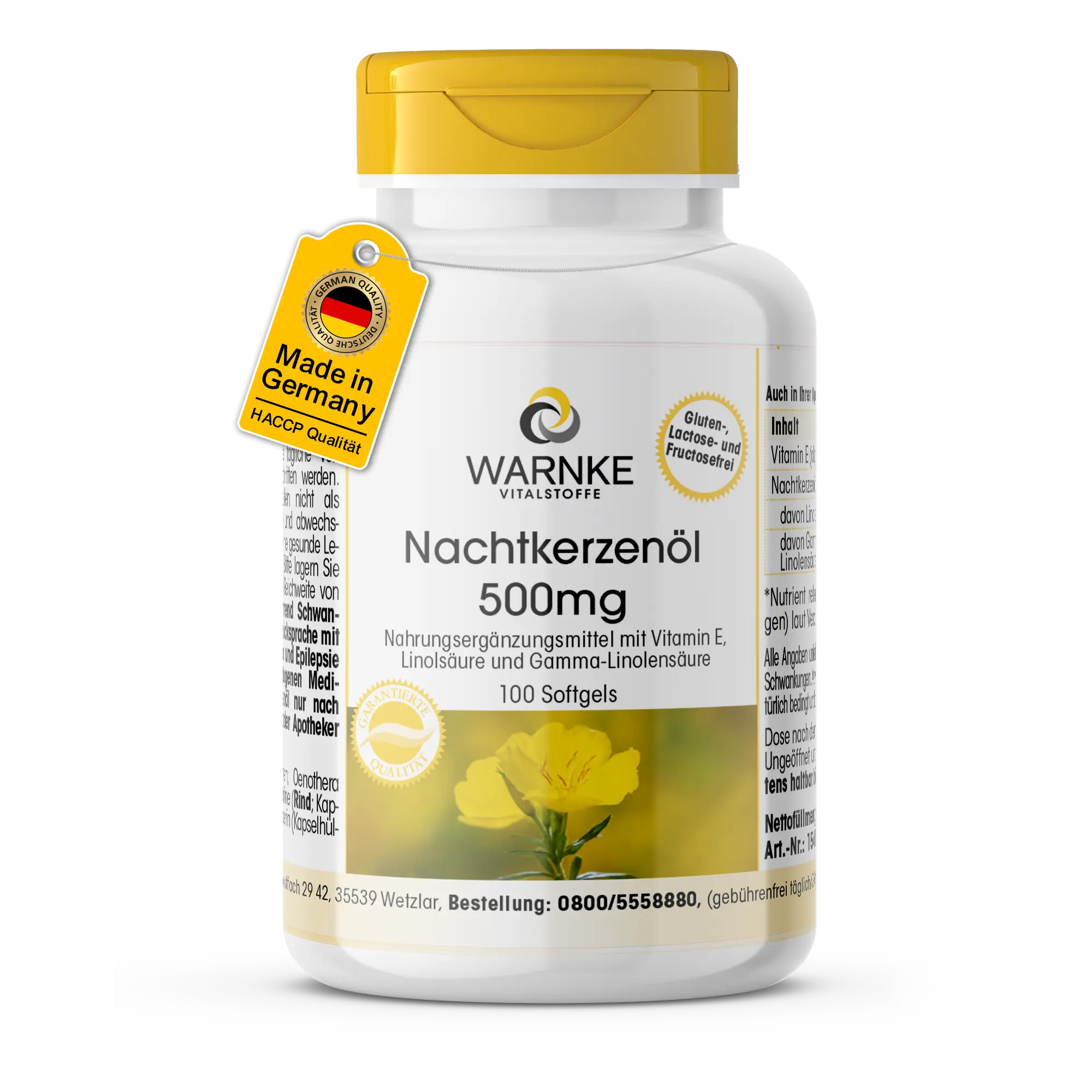 Aceite de onagra 500mg - prensado en frío