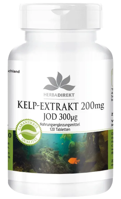 Kelpextract 200mg met 300µg natrium 120 tabletten