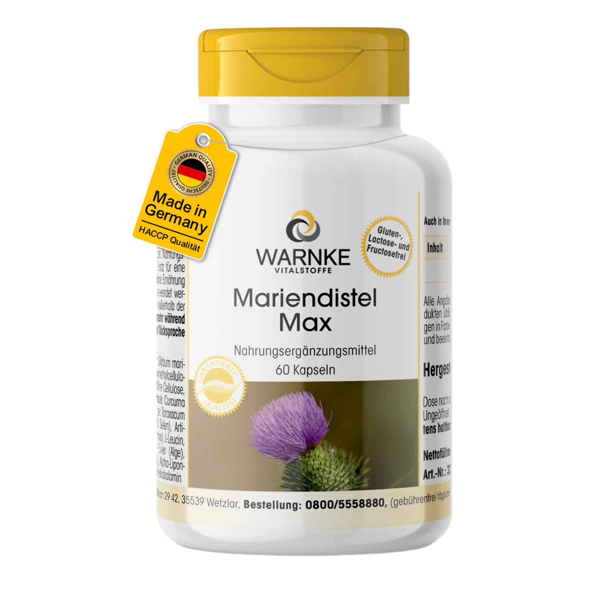 Mariendistel Max- 60 Kapseln | Warnke Vitalstoffe