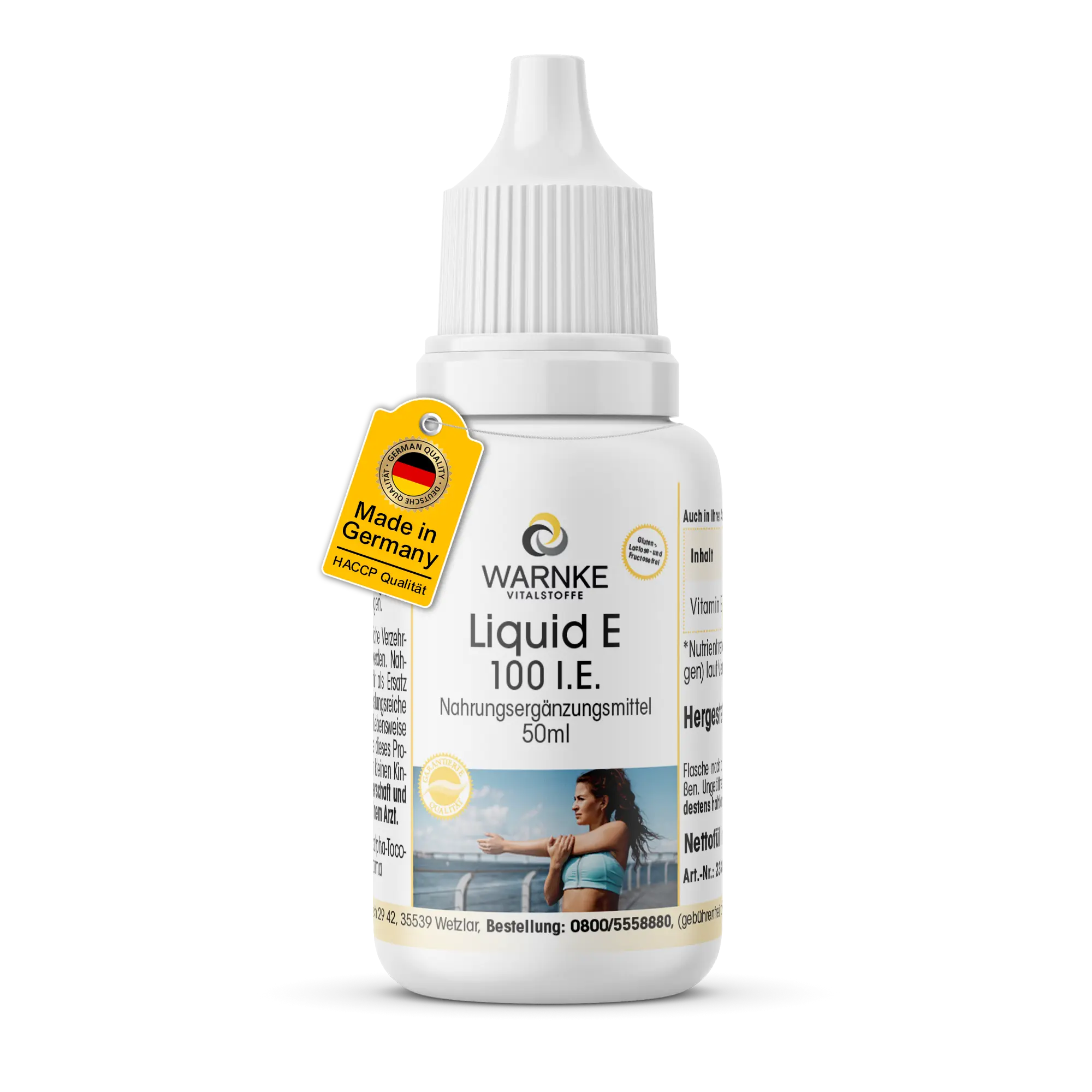 Liquid E 100 I.E. - 50 ml - D-alpha-Tocopherol - natürliches Vitamin E flüssig | Warnke Vitalstoffe