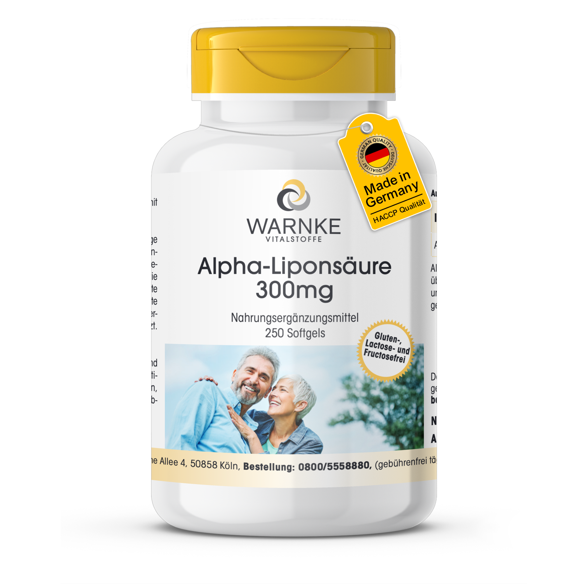 Alpha-Liponsäure 300mg - 250 Softgels | Warnke Vitalstoffe
