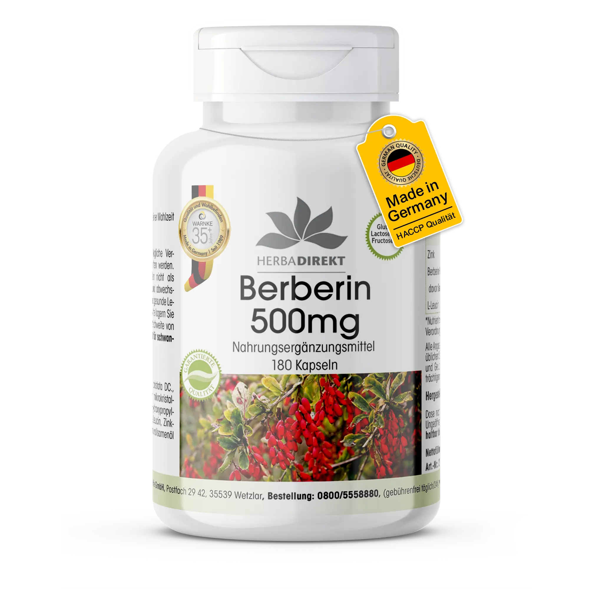 Berberin 500mg | Warnke Vitalstoffe