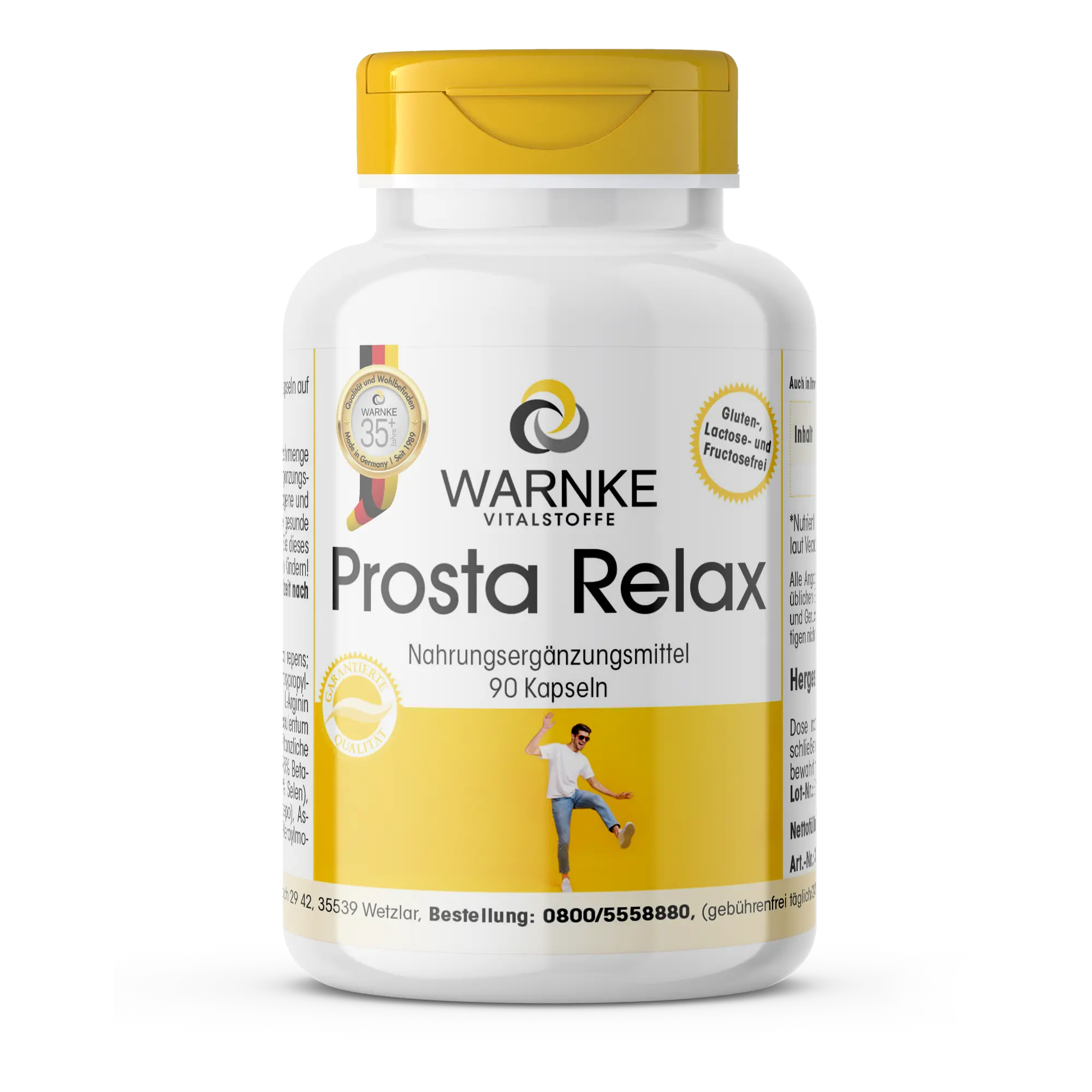 Prosta Relax - 90 Kapseln - mit Zink, Selen uvm. - für Fruchtbarkeit, Spermatogenese uvm. | Warnke Vitalstoffe