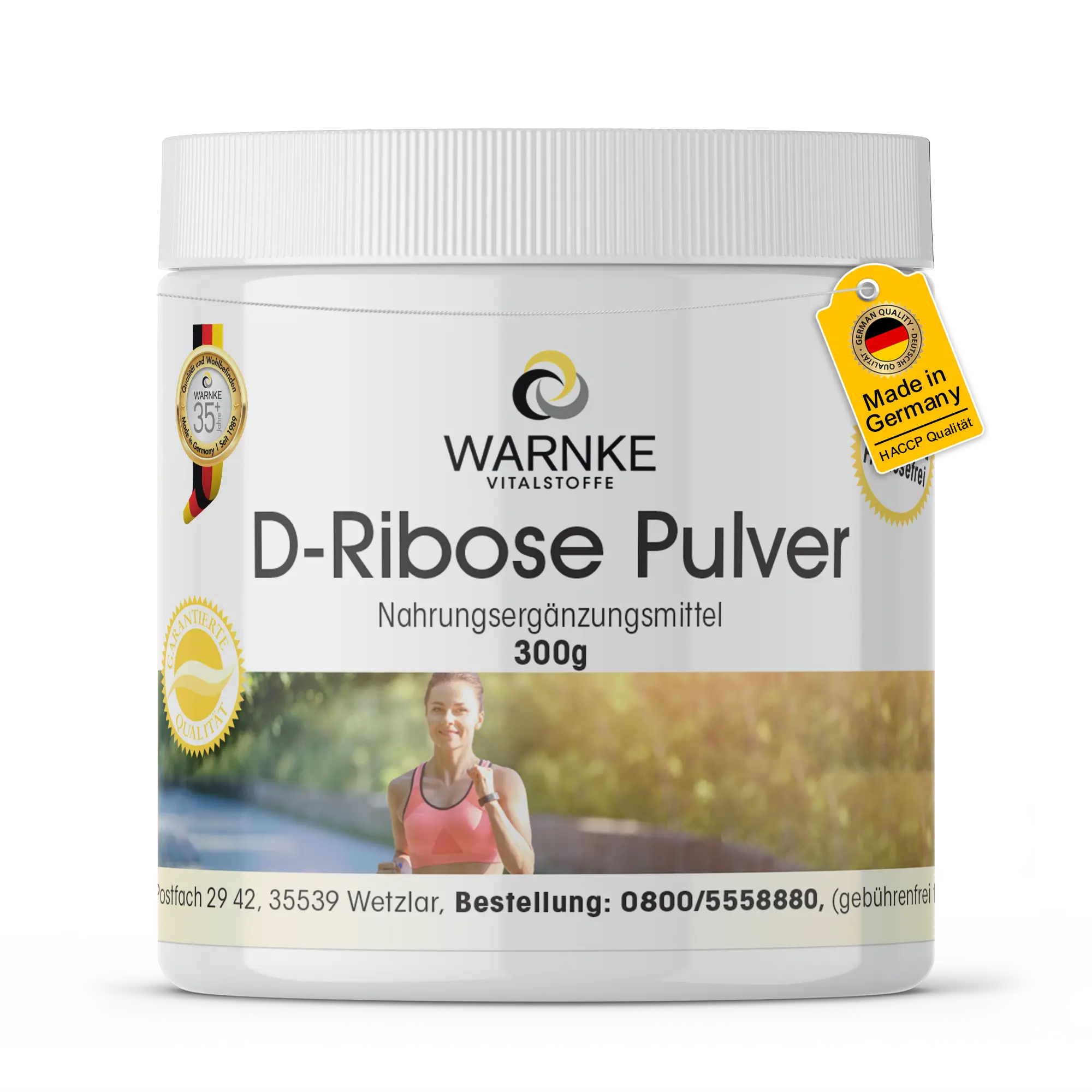 D-Ribose Pulver - 300g - Vegan | Warnke Vitalstoffe